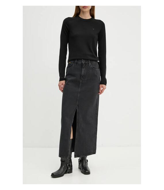 Τζιν φούστα G-Star Raw χρώμα: μαύρο, D24385-D772