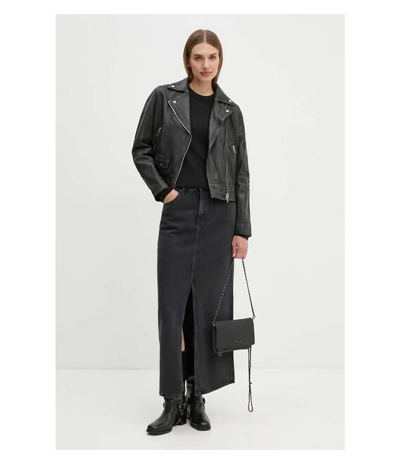 Τζιν φούστα G-Star Raw χρώμα: μαύρο, D24385-D772