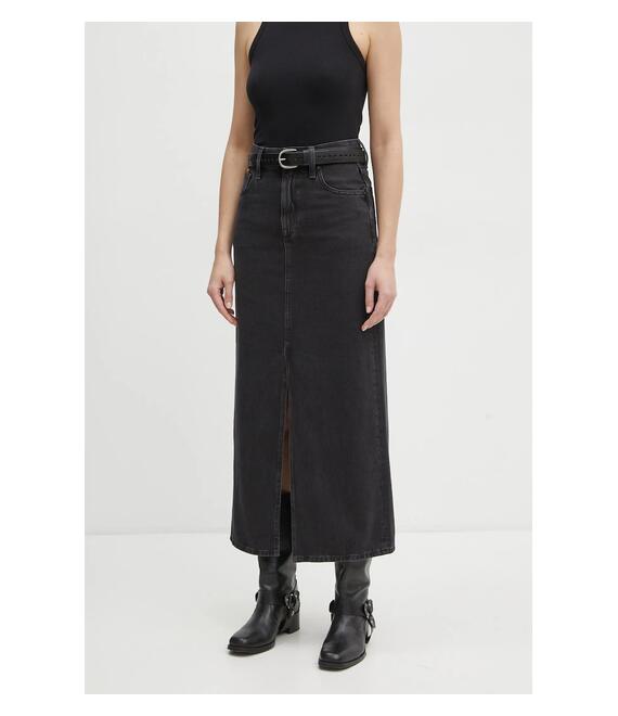 Τζιν φούστα G-Star Raw χρώμα: μαύρο, D24385-D772