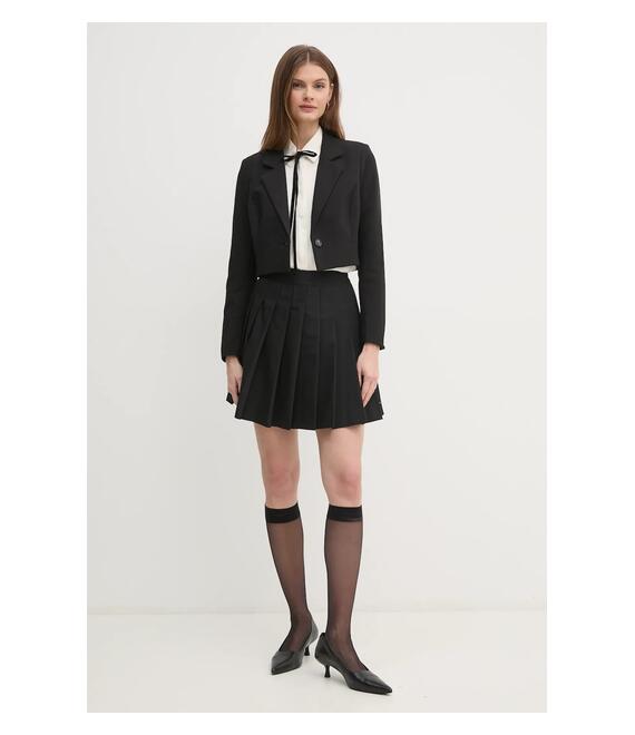 Φούστα Tommy Hilfiger χρώμα: μαύρο, WW0WW43626