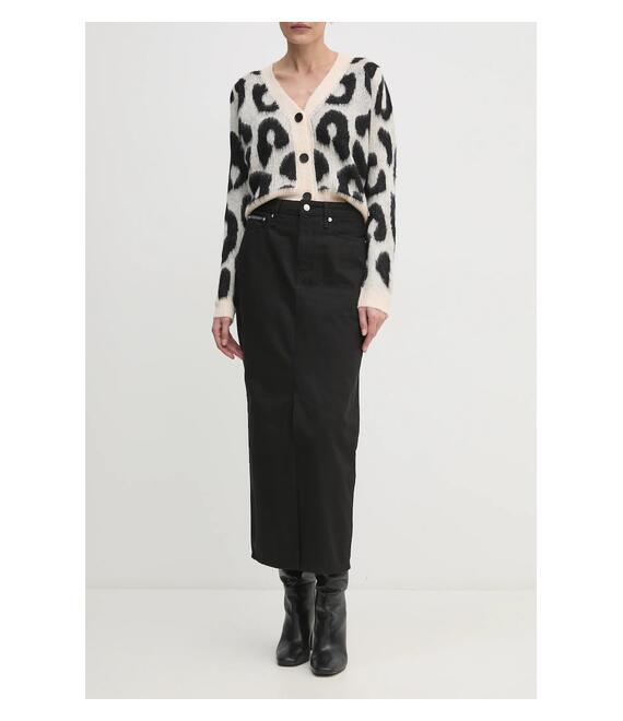 Τζιν φούστα Calvin Klein Jeans χρώμα: μαύρο, J20J224094