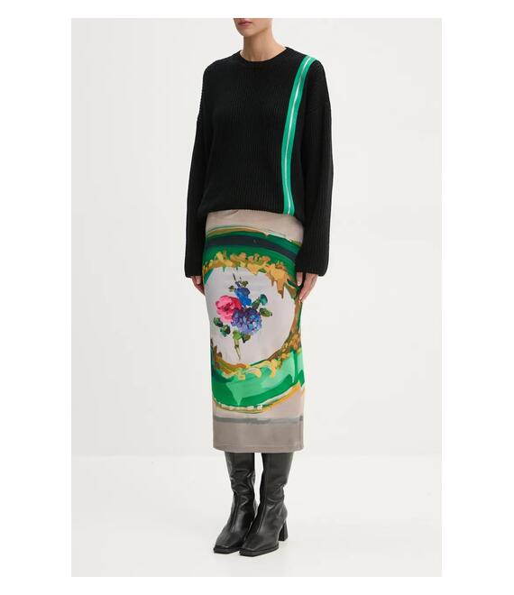 Φούστα MSGM χρώμα: μπεζ, 3742MDD26.247868