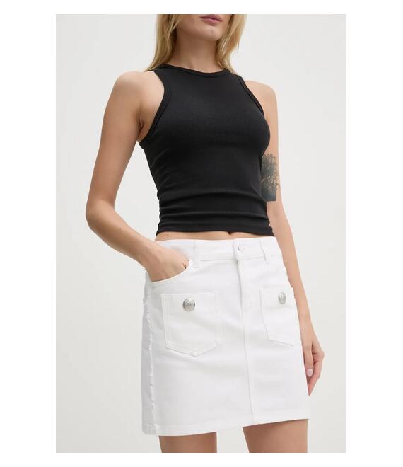 Τζιν φούστα ZADIG&VOLTAIRE χρώμα: άσπρο, WWSK00386