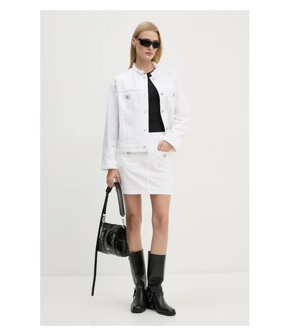Τζιν φούστα ZADIG&VOLTAIRE χρώμα: άσπρο, WWSK00386