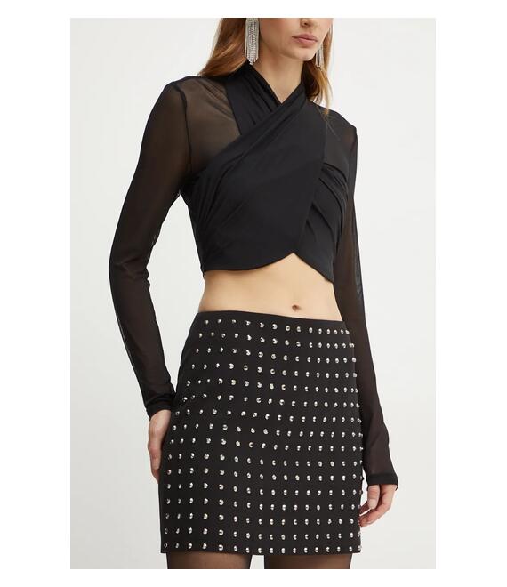 Φούστα Karl Lagerfeld χρώμα: μαύρο, 246W1203