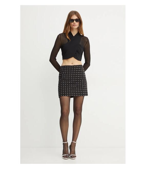 Φούστα Karl Lagerfeld χρώμα: μαύρο, 246W1203