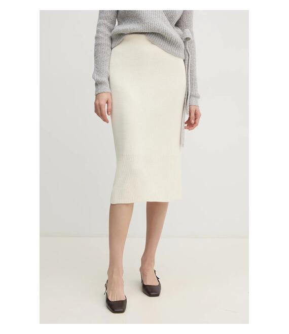 Φούστα Sisley χρώμα: μπεζ, 122NM000F