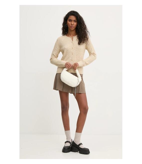 Φούστα Abercrombie & Fitch χρώμα: καφέ, KI143-4214