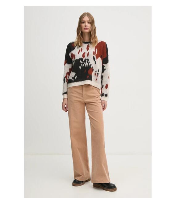 Παντελόνι United Colors of Benetton χρώμα: καφέ, 41ULDE029