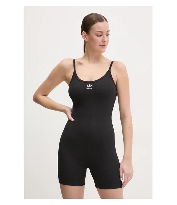 Ολόσωμη φόρμα adidas Originals Essentials RIB Onesie χρώμα: μαύρο, JC6212