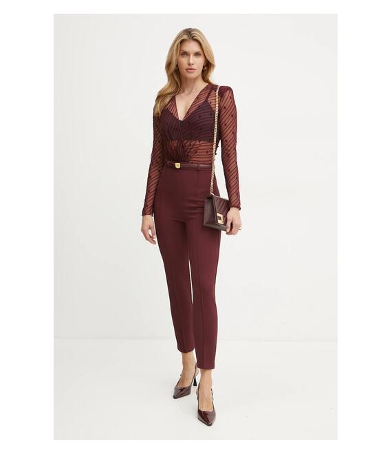 Ολόσωμη φόρμα Elisabetta Franchi χρώμα: μπορντό, TU02146E2
