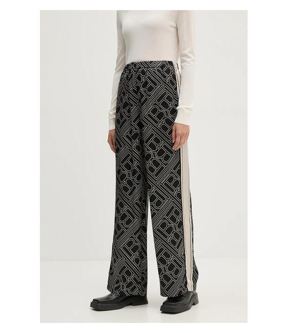 Παντελόνι Bruuns Bazaar FloretBBRina pants χρώμα: μαύρο, BBW4151