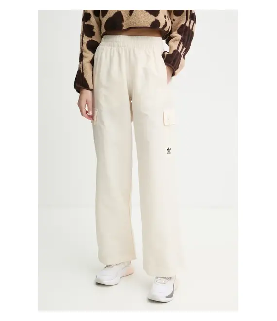 Παντελόνι adidas Originals Essentials Woven Cargo χρώμα: μπεζ, IX9970