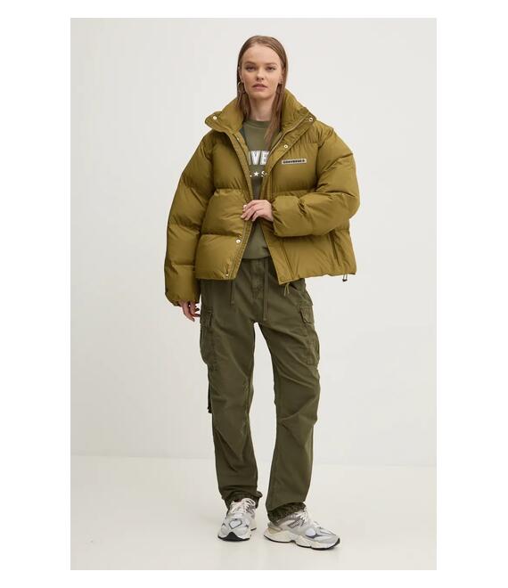 Βαμβακερό παντελόνι Superdry χρώμα: πράσινο, W7011070A-2LX