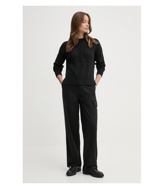 Παντελόνι Calvin Klein Jeans χρώμα: μαύρο, J20J224965
