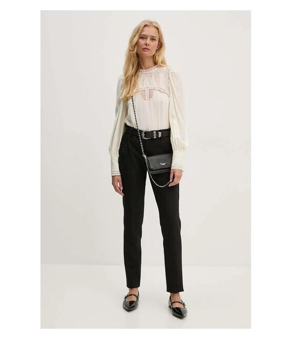 Παντελόνι ZADIG&VOLTAIRE χρώμα: μαύρο, WWPA01848