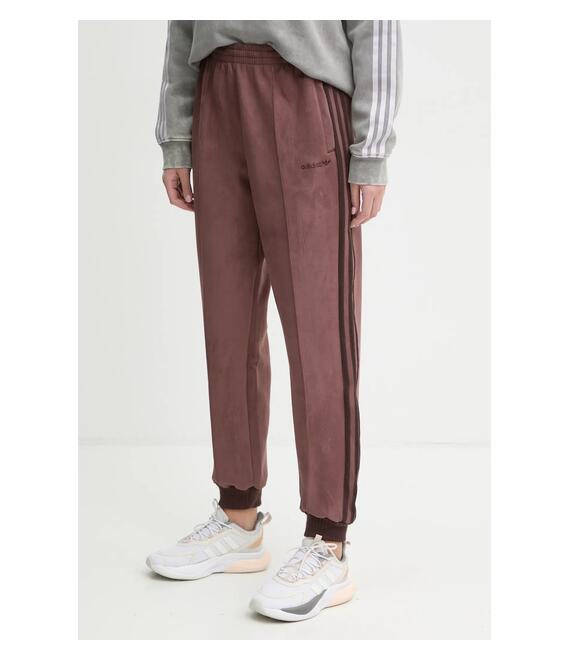 Παντελόνι φόρμας adidas Originals χρώμα: καφέ, IX1047