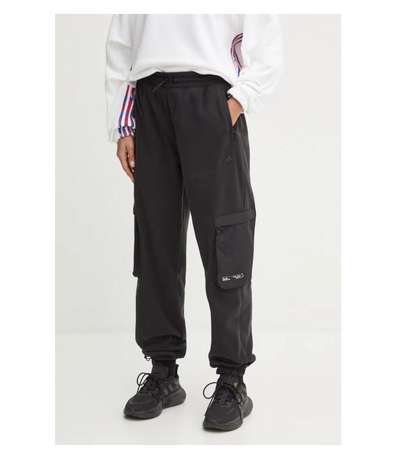 Παντελόνι φόρμας adidas City Escape χρώμα: μαύρο, IV7522
