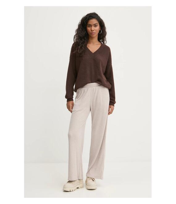 Παντελόνι Hollister Co. χρώμα: καφέ, KI346-4053