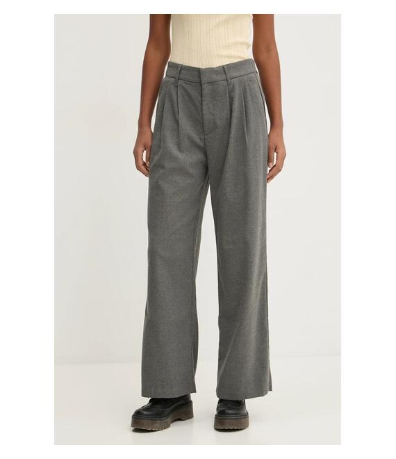 Παντελόνι Hollister Co. χρώμα: γκρι, KI356-4144