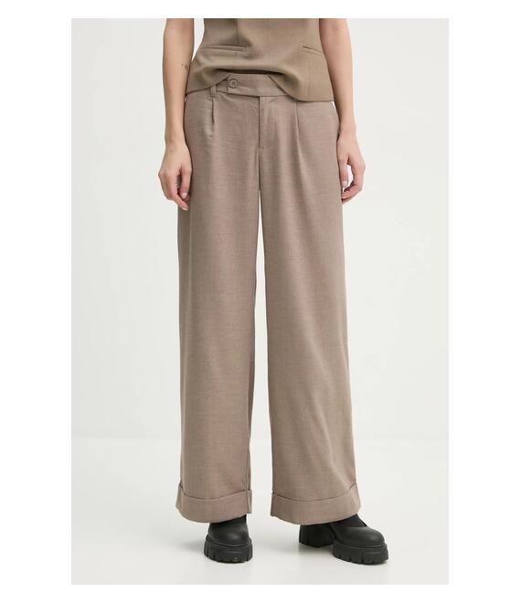 Παντελόνι Hollister Co. χρώμα: καφέ, KI356-4207