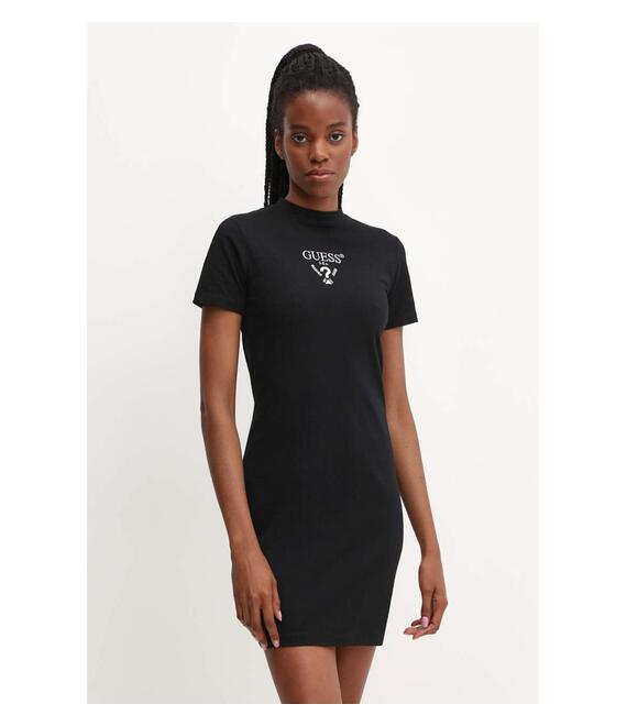Φόρεμα Guess COLETTE χρώμα: μαύρο, V4YK02 KCDH1