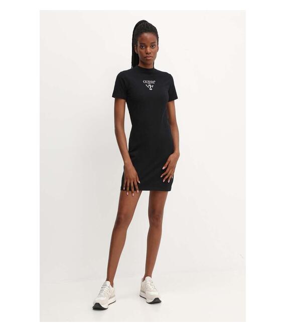 Φόρεμα Guess COLETTE χρώμα: μαύρο, V4YK02 KCDH1