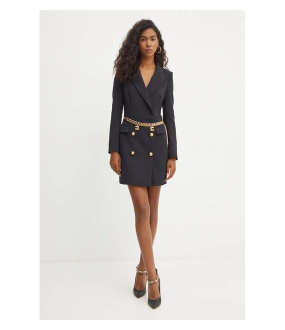 Φόρεμα Elisabetta Franchi χρώμα: μαύρο, AB65746E2