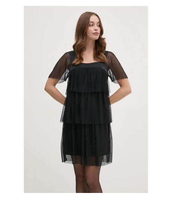 Φόρεμα Dkny χρώμα: μαύρο, P4GD6XPH