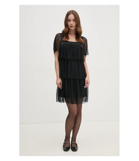 Φόρεμα Dkny χρώμα: μαύρο, P4GD6XPH