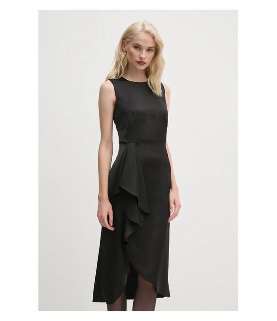 Φόρεμα Dkny χρώμα: μαύρο, DD4GTB81