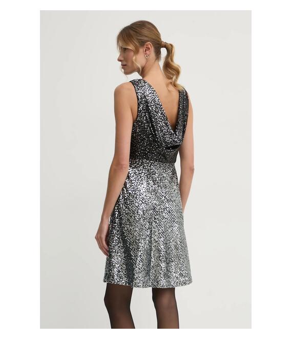 Φόρεμα Dkny χρώμα: ασημί, DD4HZB44