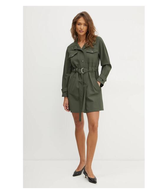 Φόρεμα από μείγμα μαλλιού Weekend Max Mara χρώμα: πράσινο, 2425226012600
