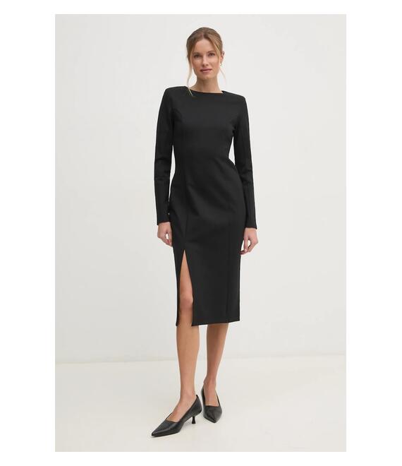 Φόρεμα United Colors of Benetton χρώμα: μαύρο, 4T9ADV0AD