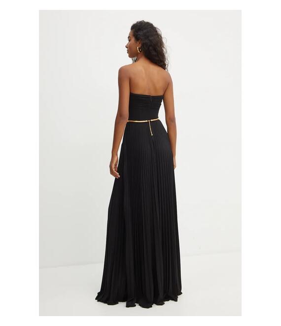Φόρεμα Elisabetta Franchi χρώμα: μαύρο, AB62847E2