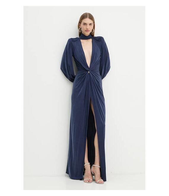 Φόρεμα Elisabetta Franchi χρώμα: ναυτικό μπλε, AB68447E2