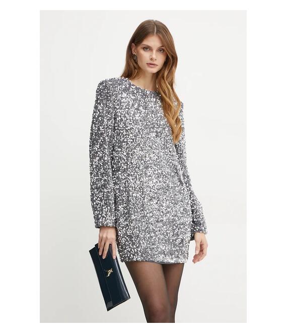 Φόρεμα Elisabetta Franchi χρώμα: γκρι, AB70347E2