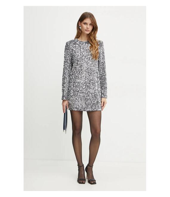 Φόρεμα Elisabetta Franchi χρώμα: γκρι, AB70347E2