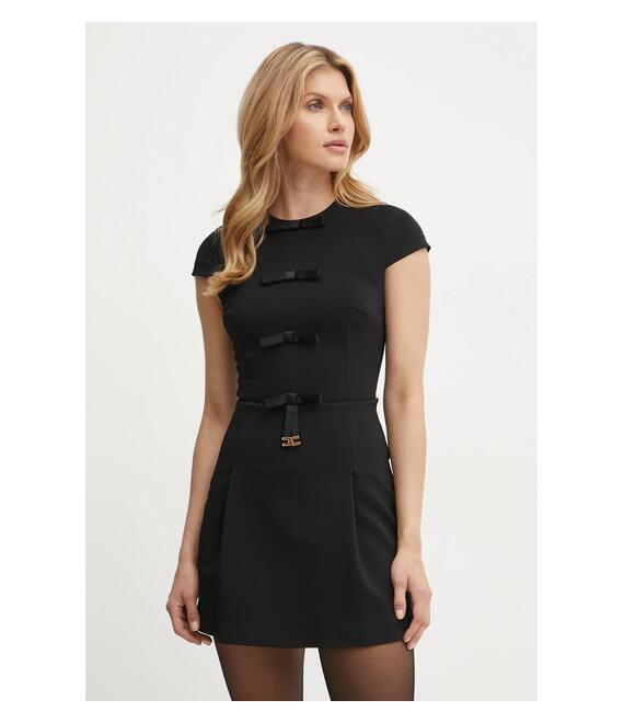 Φόρεμα Elisabetta Franchi χρώμα: μαύρο, AB76547E2