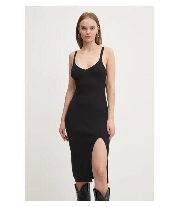 Φόρεμα Hollister Co. χρώμα: μαύρο, KI359-4244