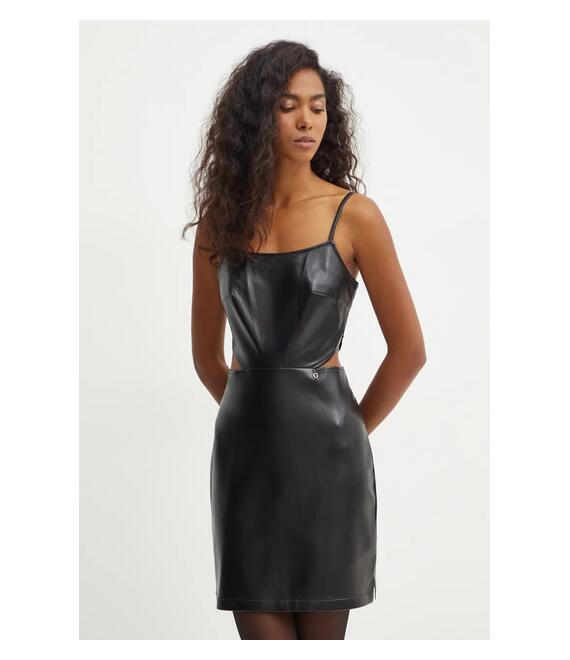 Φόρεμα Guess FLAVIENNE χρώμα: μαύρο, W4PK1P WF8P0