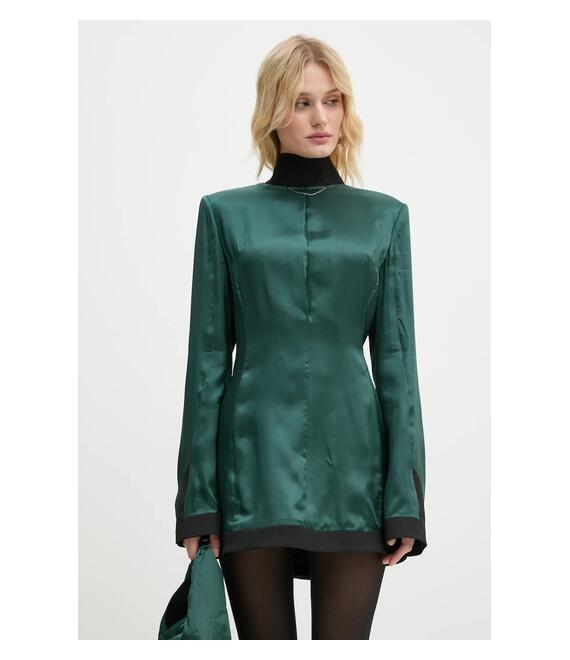 Φόρεμα MM6 Maison Margiela χρώμα: πράσινο, S62DA0036.S41355