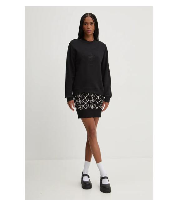 Φόρεμα Desigual COEURS χρώμα: μαύρο, 24WWVF10