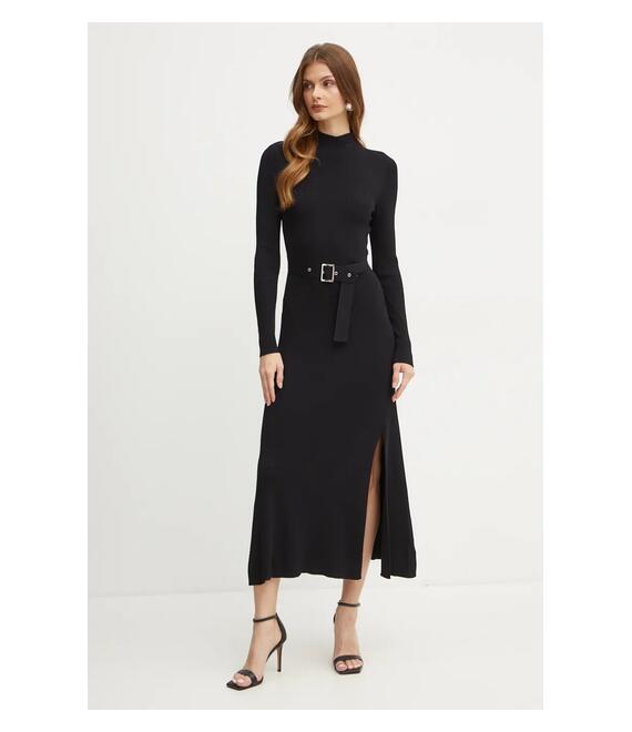 Φόρεμα Karl Lagerfeld χρώμα: μαύρο, 246W1321