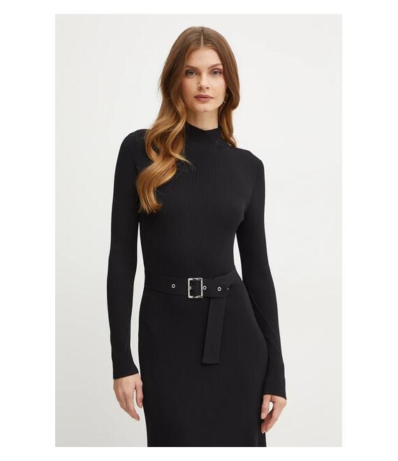 Φόρεμα Karl Lagerfeld χρώμα: μαύρο, 246W1321