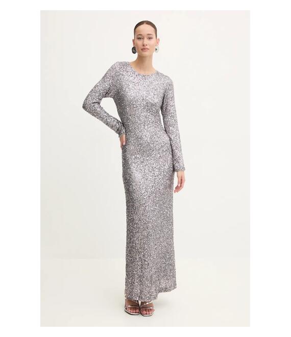 Φόρεμα Never Fully Dressed Soho χρώμα: ασημί, NFDDR1428