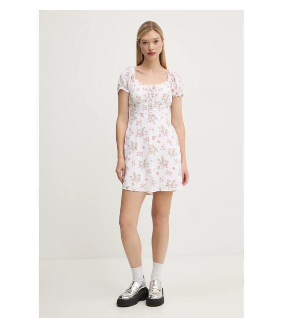 Φόρεμα Hollister Co. χρώμα: άσπρο, KI359-2121