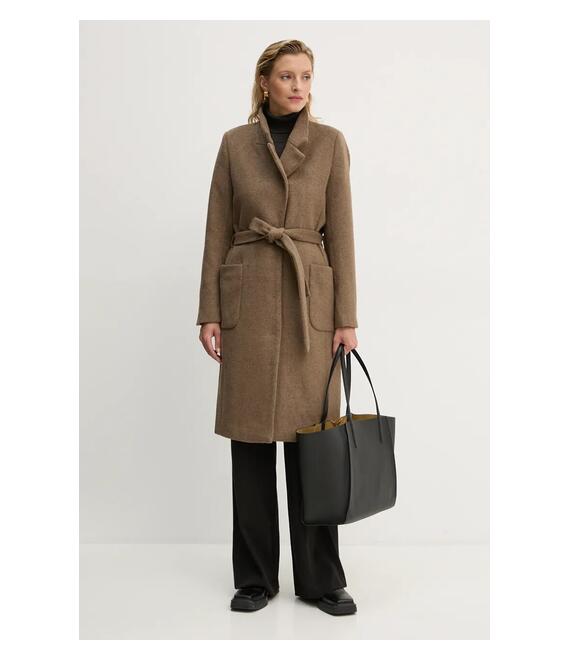 Μάλλινο πουλόβερ Bruuns Bazaar CharleneBBRoll Neck knit γυναικείο, χρώμα: καφέ, BBW4181