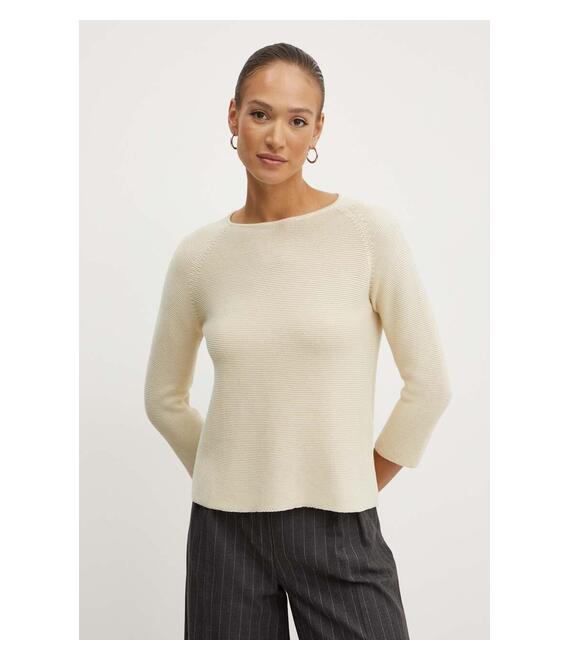 Βαμβακερό πουλόβερ Weekend Max Mara χρώμα: μπεζ, 2425366121600