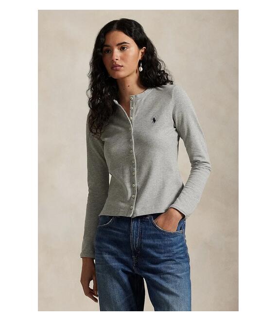 Longsleeve Polo Ralph Lauren χρώμα: μαύρο, 211941175